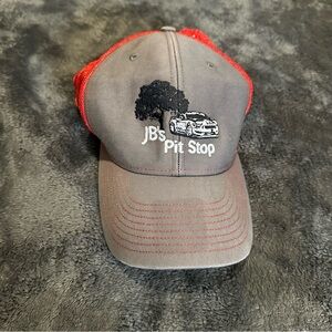 Richardson 112 Trucker Hat - JB's Pit Stop Custom Embroidered - Grey & Red